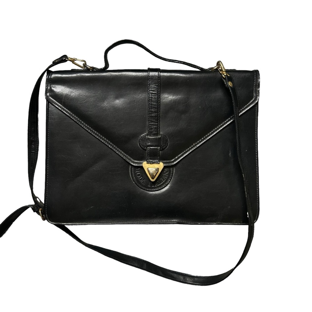 Vintage 90s Moda Italiana Briefcase Satchel Crossbody